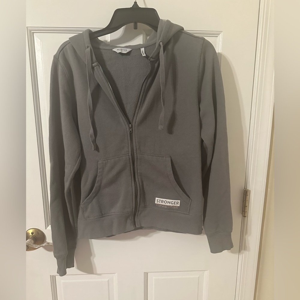 Peloton Gray Zip-Up Hoodie